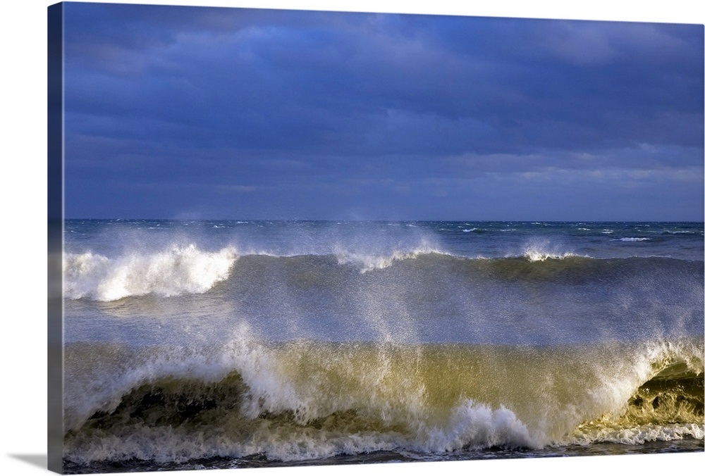 Stormy Seas at Ballydowane Cove, Copper Coast, County Waterford, Ireland Wall Art, Canvas Prints