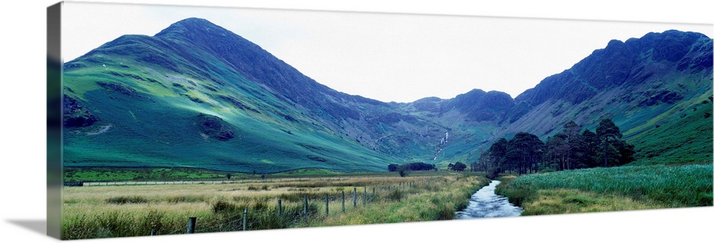 Stream flowing through a landscape, Fleetwith Pike, Haystacks, Buttermere, England