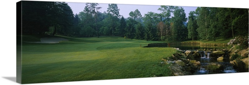 Stream in a golf course, Laurel Valley Golf Club, Ligonier ...