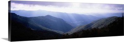 Sunbeams falling on the mountains, Blue Ridge Mountains, North Carolina,