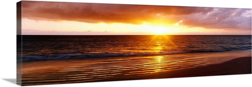 Sunrise highlights sand ripples at Cabo Pulmo, Sea of Cortez, Baja California Sur, Mexico.