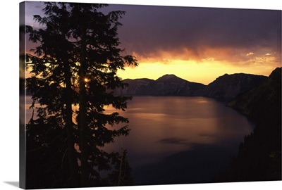 Sunrise view from Discovery Point over Crater Lake, Crater Lake National Park, Oregon