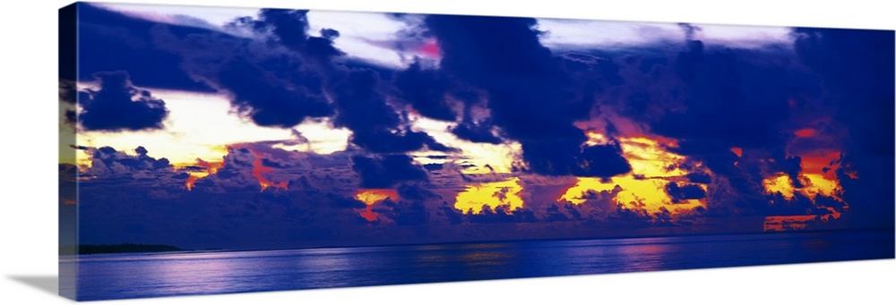 Sunset Moorea Island Tahiti Polynesia Wall Art, Canvas Prints, Framed ...