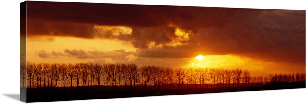 Sunset near Brugge Belgium