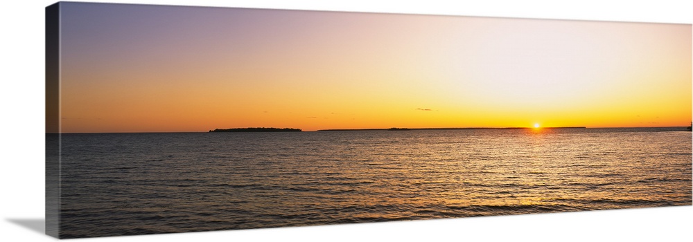 Sunset over a lake, Lake Michigan, Door County, Wisconsin
