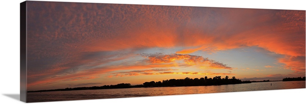 Sunset over a lake, Lake Minnetonka, Minnesota Wall Art, Canvas Prints ...
