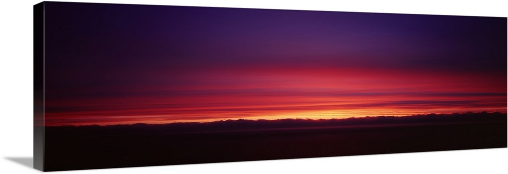 Sunset over a landscape, Big Sur, California