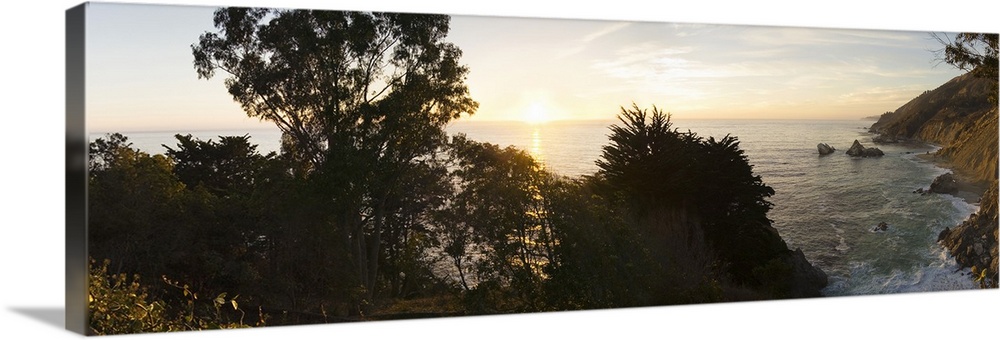 Sunset over a sea, Big Sur, California