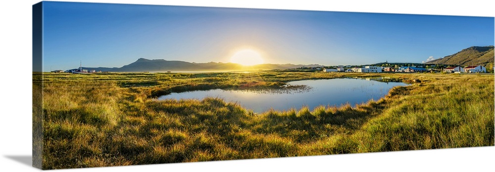 Sunset over Breiddalsvik, Iceland