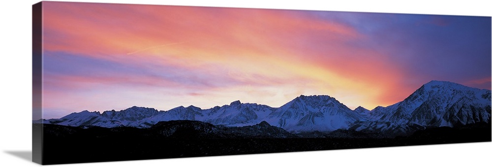 Sunset over Sierra Mountains CA