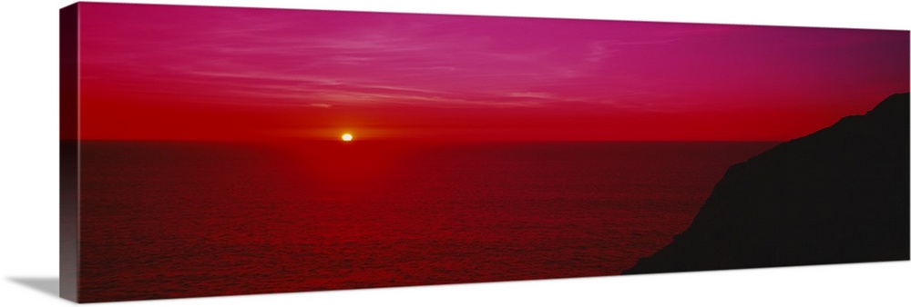 Sunset over the ocean, California