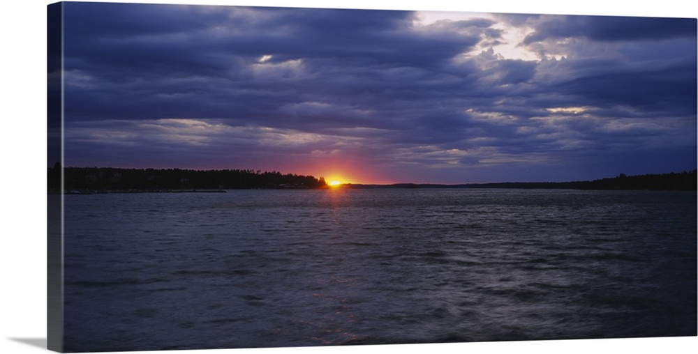 Sunset over the sea, Sweden