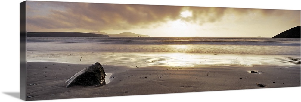 Sunset over the sea, Whitesand Bay, Pembrokeshire, Wales