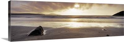 Sunset over the sea, Whitesand Bay, Pembrokeshire, Wales