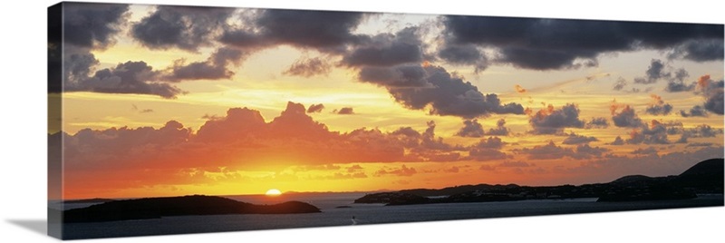 Sunset Pillsbury Sound St John US Virgin Islands | Great Big Canvas