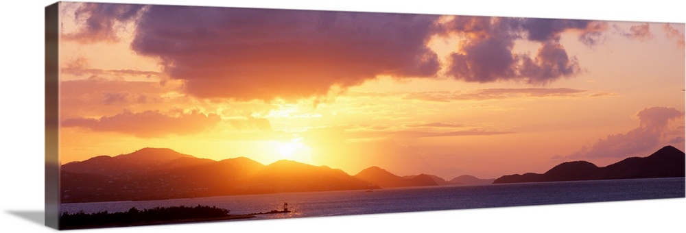 Sunset Pillsbury Sound US Virgin Islands