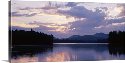 Sunset Rollins Pond Adirondack Mountains NY