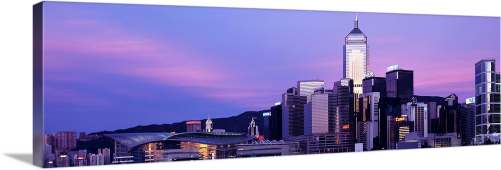 Sunset Skyline Hong Kong China