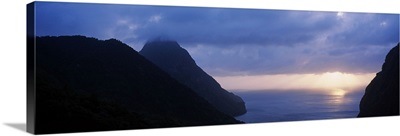 Sunset The Pitons St Lucia Windward Islands