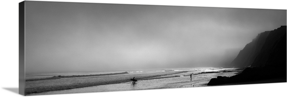 Surfers on the beach, Point Reyes National Seashore, Marin County, California