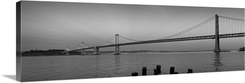 Suspension bridge over Pacific ocean, Bay Bridge, San Francisco Bay, San Francisco, California, USA.