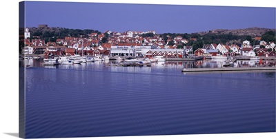Swedish Westcoast village w/ marina in the center