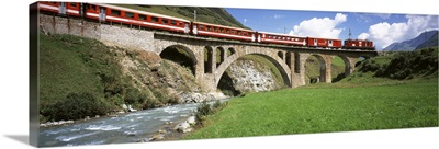 Switzerland, Andermatt, railroad bridge