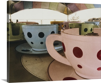 Tea cup ride in an amusement park