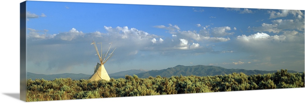 Teepee in a field, Taos, New Mexico