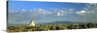 Teepee in a field, Taos, New Mexico