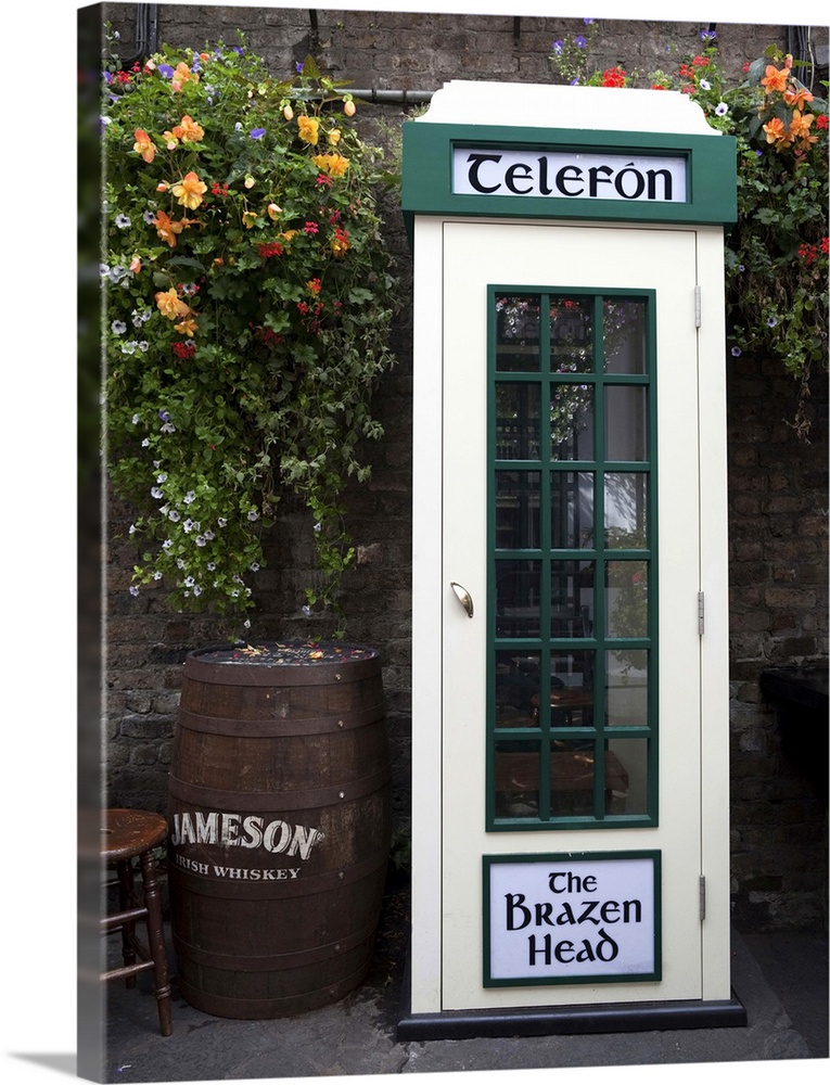 Telephone Kiosk, The Brazen Head pub, Bridge Street, Dublin City, Ireland