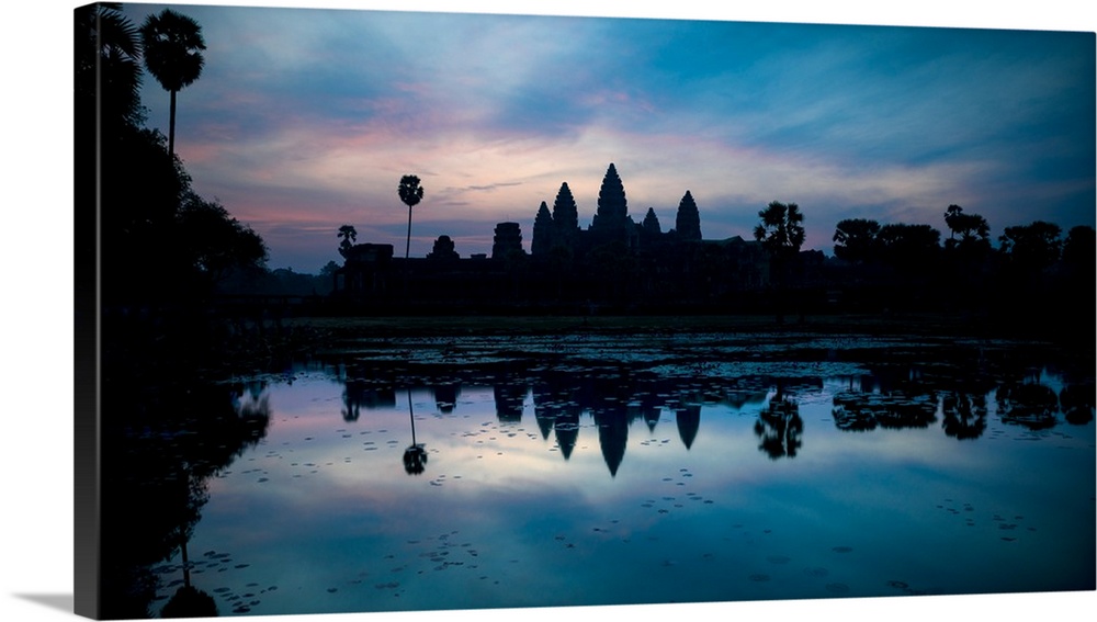 Temple at the lakeside, Angkor Wat, Angkor Thom, Siem Reap, Angkor, Cambodia