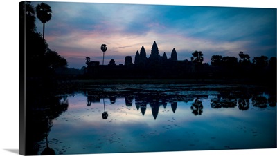 Temple at the lakeside, Angkor Wat, Angkor Thom, Siem Reap, Angkor, Cambodia