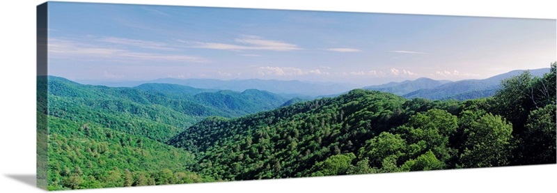 Tennessee, Great Smoky Mountains National Park, Aerial view of the ...