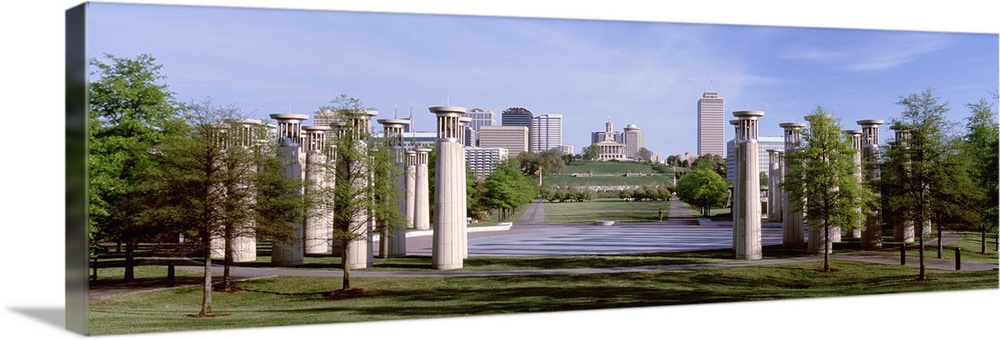 Panoramic of Nashville, TN Bicentennial Park.