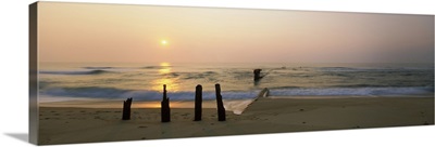 The beach at sunrise, Cape Hatteras National Seashore, North Carolina