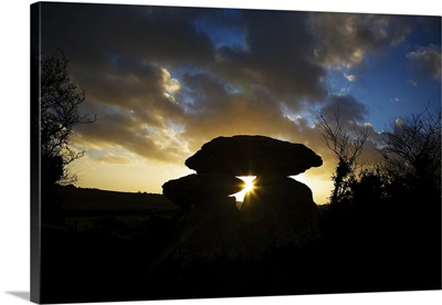 The Megalithic Knockeen Dolmen, Near Tramore, County Waterford, Ireland