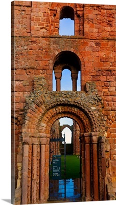 The Romanesque Doorway In The Monastery Of Lindisfarne, Northumberland, England