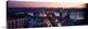 image thumbnail of Panoramic photograph of ""Sin City"" skyline at sunset with buildings lit up and mountains in the distance.