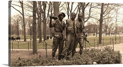 The Three Soldiers bronze statues at The Mall, Washington DC