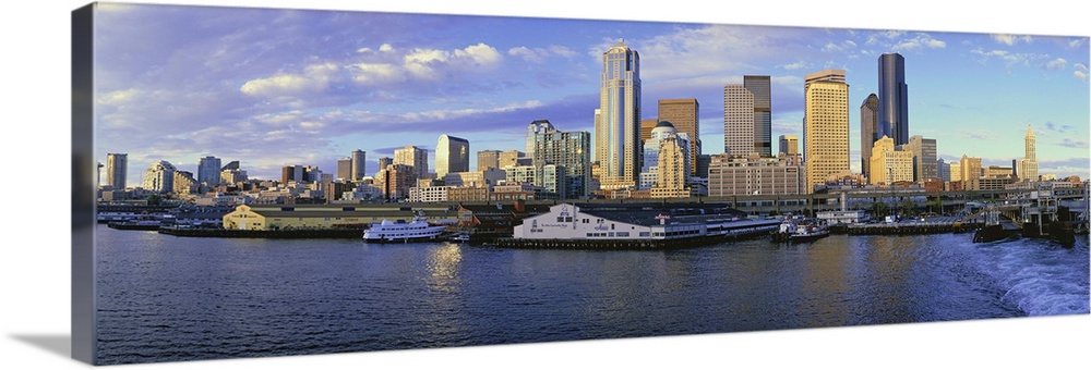 This is the skyline and harbor of Seattle.