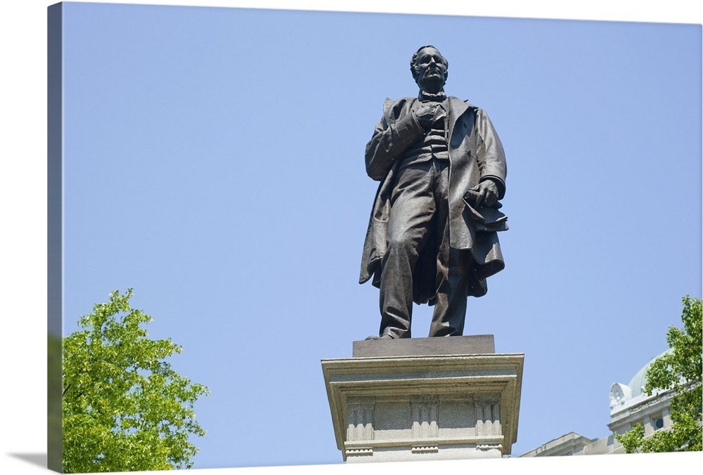 Thomas A. Hendricks statue, Indianapolis, Marion County, Indiana Wall ...