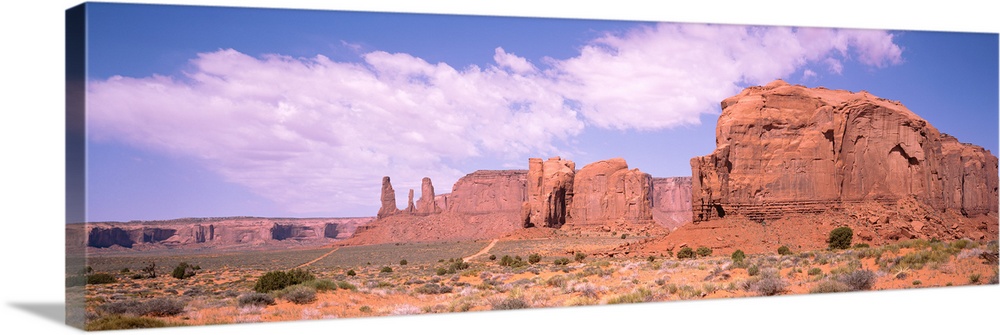Three Sisters & Camel Butte Monument Valley AZ Wall Art, Canvas Prints ...