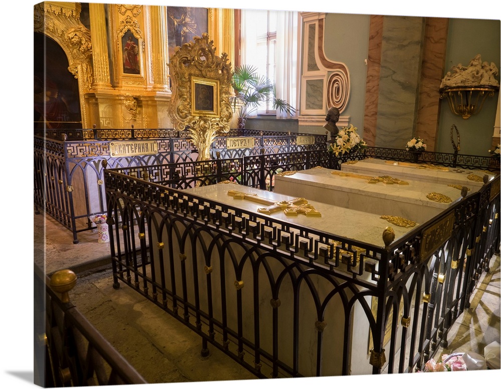 Tombs in the Peter And Paul Cathedral, Peter and Paul Fortress, St. Petersburg, Russia