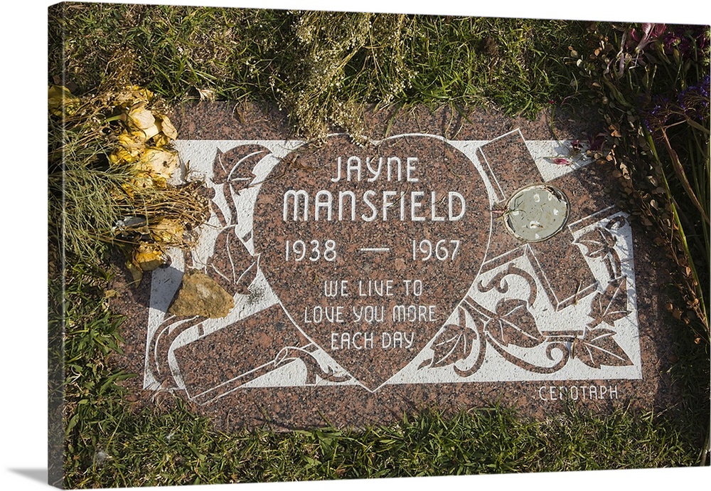 USA, California, Los Angeles, Hollywood, Hollywood Forever Cemetery, resting place of Jayne Mansfield, actress