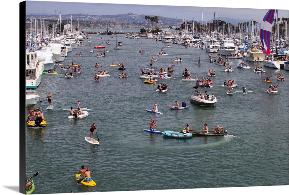 Tourists enjoying in the ocean, Dana Point Harbor, Dana Point, Orange County, California, USA