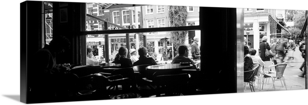 Tourists in a cafe, Amsterdam, Netherlands