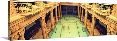 Tourists in a swimming pool, Gellert Baths, Budapest, Hungary