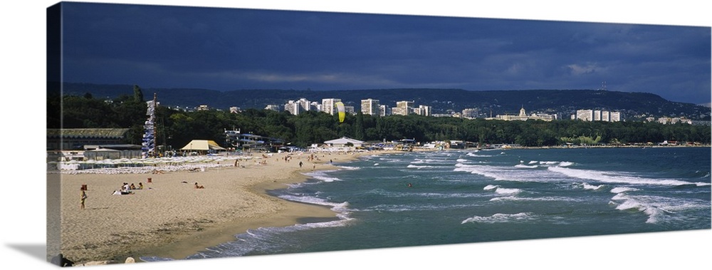 Tourists on the beach, Black Sea, Varna, Bulgaria