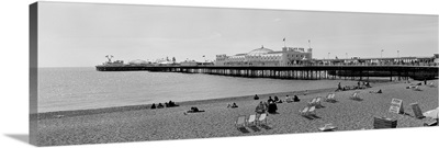 Tourists on the beach, Brighton, England